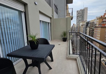 DEPARTAMENTO 3 AMBIENTES AMOBLADO AL FRENTE CON BALCON TERRAZA